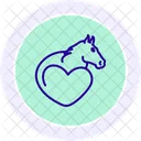 Horse Love Animal Line Style Icon Icon