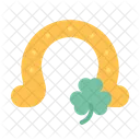 Horse Shoe Luck Shamrock Icon