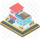 Hospital Pharmacy Building Building Clinic Icon