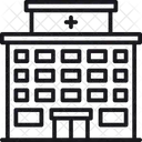病院、病院ビル、診療所 アイコン