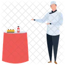 Hospitality Serving Food Hotel Waiter Icon