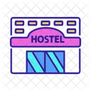 Hostel Building Travel Icon