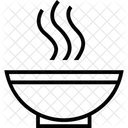 뜨거운 식사 국 아이콘