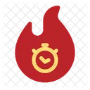 Hot Time Clock Watch Icon