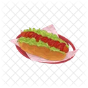 Hotdog Food Sausage Icon