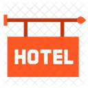 Hotel Outdoor Sign Board Icon