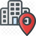 Hotel Building Location Icon