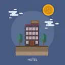 Hotel Stay Night Icon