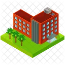 Hotel Tropical Isometric Icon