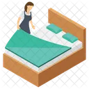 Hotel Bedroom Room Reservation Hotel Booking Icon