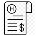 호텔 청구서  아이콘
