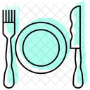 Hotel Restaurant Color Shadow Thinline Icon Icon