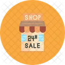 Hour All Day Shopping Always Open Icon