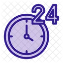 24 Hours Service Support Icon