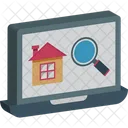 House Search Magnifying Glass Real Estate Icon