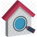 House Search Magnifying Glass Real Estate Icon