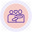 Hugs And Greetings Line Icon Icon