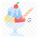 Ice Cream Frozen Sundae Icon