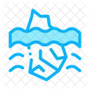 Iceberg Crash Climate Icon