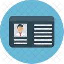 Female Badge Id Identity Card Icon