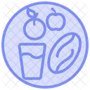 Iftar Plate Duotone Line Icon 아이콘