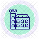 Irish Castle Line Icon Icon