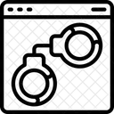 불법사이트 불법 수갑 아이콘