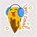 Im Cool Ice Cream Listening Music 아이콘