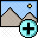 Image Plus Pixelart Icon