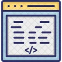 Implementacion De Codigo Codigo Html Codificacion De Sitios Web Icono