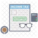 Income Tax Report Paying Tax Tax Icon