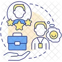 Increasing employee satisfaction  Icon