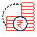インド、ルピー、お金 アイコン