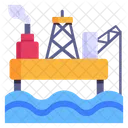 Oil Rig Industrial Pollution Factory Pollution Icon