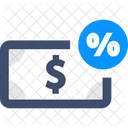 Interest Rate Cash Money Icon