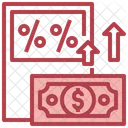 Interest Rate Income Cash Icon