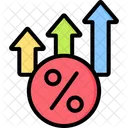 Interest Rate Tax Growth Icon