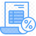 Interest Rate Tariff Tax Icon