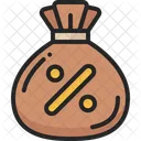 Interest Rate Money Bag Icon