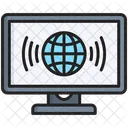 Internet Monitor Globus Symbol