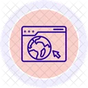 Internet Browsing Line Icon Icon