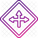 Intersection Asphalt Crossroads Icon