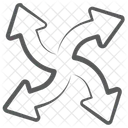 Intersection Arrows Direction Arrows Four Way Arrow アイコン