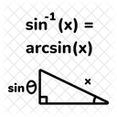 Inverse Trigonometry Arcsine Function Trigonometric Function Icône