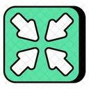 Inward Arrows  Icon