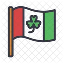 L Irlande Drapeau Trefle Drapeau St Patricks Icône