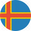 Aland Islas Bandera Icono