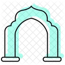 Islamic Arches Color Shadow Thinline Icon 아이콘