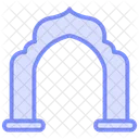 Islamic Arches Duotone Line Icon 아이콘