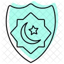 Islamic Crown Color Shadow Thinline Icon 아이콘